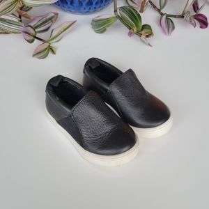 Freshly Picked Black Leather Slip On Sneaker